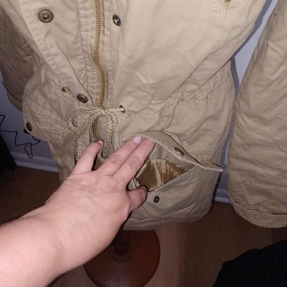 Charlotte Russe- Sandy Brown Winter Coat- W Sz Medium - Picture 4 of 9